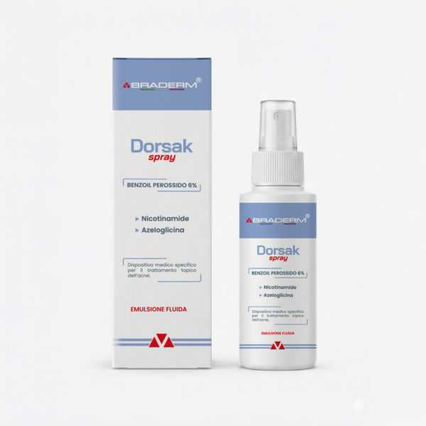 Dorsak Spray — активний протизапальний спрей із бензоїлпероксидом